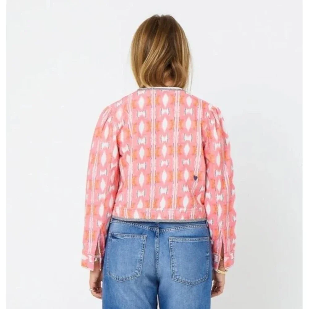 Kerri Rosenthal Morgan Ikat Beau-Lero in Multi Jacket Top Ikat Cotton L 280937 - Picture 2 of 8